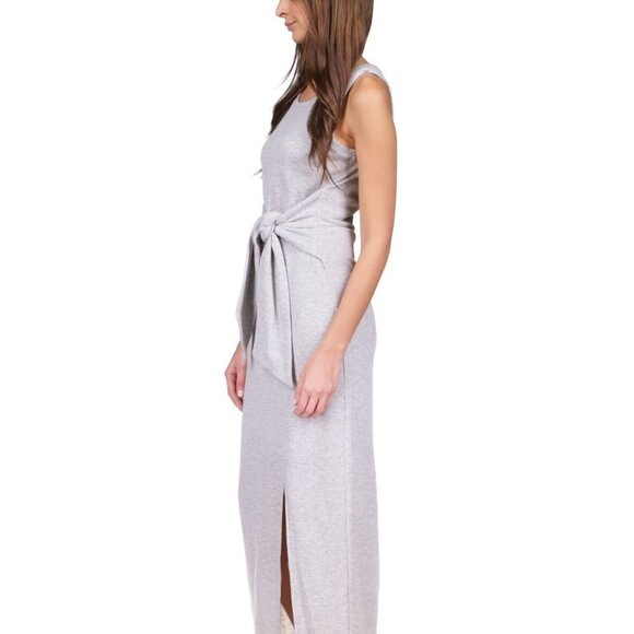 MICHAEL MICHAEL KORS Womens Gray Pullover Self-tie Waist Panels Maxi Dress M - Picture 3 of 10